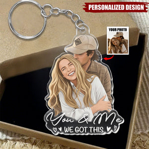Custom Faceless Portrait Personalized Keychain – An Anniversary Gift for Him Or Her