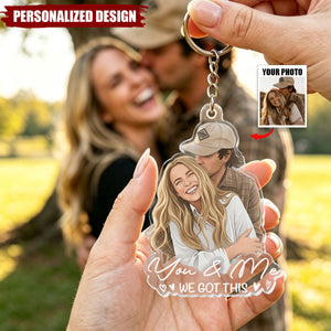 Custom Faceless Portrait Personalized Keychain – An Anniversary Gift for Him Or Her
