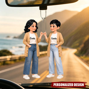 Deep Friendship - Personalized Acrylic Car Ornament
