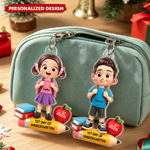 Custom Acrylic Hanging Ornaments for Kindergarten First Day – Back to School Gifts, Christmas Keepsake