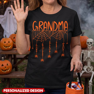 Grandma Spooky Spiders Web - Personalized Shirt