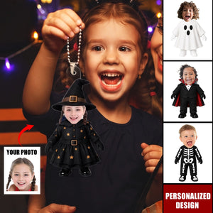 Custom Face Baby Halloween, Spooky Birthday Decor - Personalized Ornament