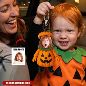 Custom Face Baby Halloween, Spooky Birthday Decor - Personalized Ornament