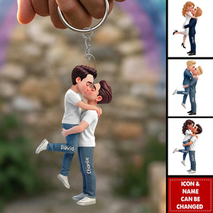 Personalized LGBT Couple Keychain - Gift For Couple, Happy Pride Month
