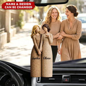A Sweet Friendship Refreshes The Soul - Personalized Car Ornament - Friendship Keepsake For Besties, Coworkers