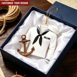 Sail With Courage & Pride – Personalized Christmas Ornament