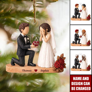 Couple Marriage Ornament - Personalized Acrylic Ornament - Christmas Gift For Couple