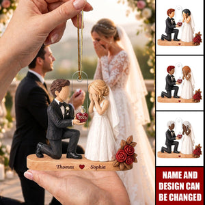 Couple Marriage Ornament - Personalized Acrylic Ornament - Christmas Gift For Couple