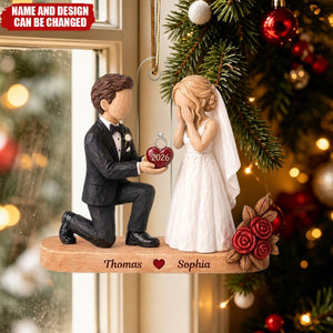 Couple Marriage Ornament - Personalized Acrylic Ornament - Christmas Gift For Couple