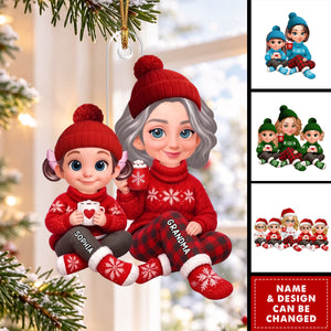 Personalized Grandma & Grandkids Christmas Ornament
