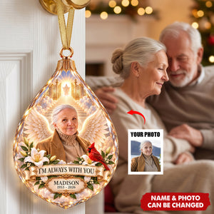 Memorial Heaven Acrylic Ornament - Custom Photo Memorial Gifts