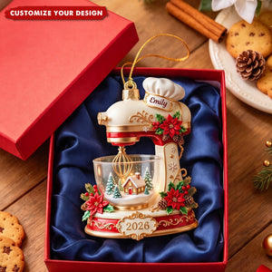 Baking Mixer Christmas Ornament - Personalized Gifts For Baking Lovers
