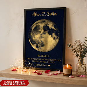 This Is What The Moon Looked Like Anniversary Valentine's Day Gifts - Personalized Poster