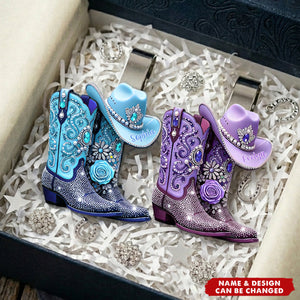 Cowgirl Boots - Personalized Acrylic Visor Clip