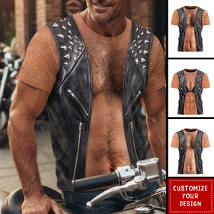 Men & Women Biker Couple, Biker Costume Halloween Costume, Motocycle Lovers - Personalized Shirt