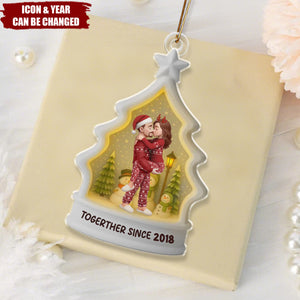 Custom Acrylic Ornament - Anniversary Christmas Wedding Gifts For Husband And Wife, Him And Her - Love At Every Season
