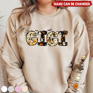 Personalized Halloween Mama Grandma Sweatshirt, Spooky Gift for Mom Grandma