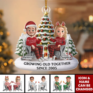 Custom Acrylic Ornament - Personalized Anniversary Christmas Wedding Gifts For Husband And Wife, Him And Her - Forever My Christmas Date