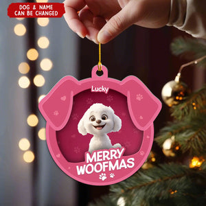 Furry Joy Dog Face Toy Box Personalized Acrylic Ornament, Christmas Gift for Dog Lovers