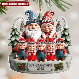 Together Home Feels More Magical - Custom Acrylic Ornament - Christmas Birthday Gifts For Parents, Grandparents