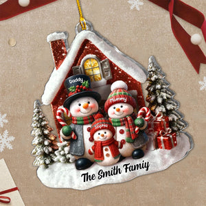 Personalized Acrylic Ornament - Christmas Birthday Gifts For Mom, Dad, Kids - Hearts Stay Together