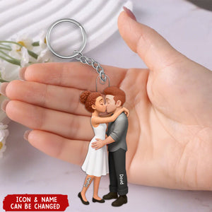 Together We Build Forever - Personalized Acrylic Keychain
