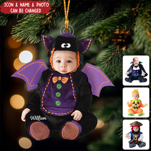 Funny Halloween Custom Face For Kids - Personalized Acrylic Photo Ornament
