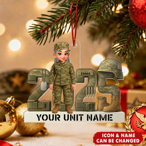 Christmas Army Soldier - Personalized Acrylic Ornament