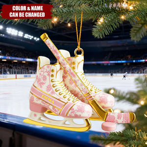 Classic Ice Hockey Ornament Personalized Christmas Gifts