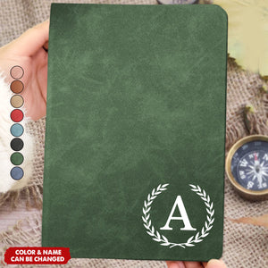 Custom Monogram Initial Name For Her, Him - Personalized Leather Journal