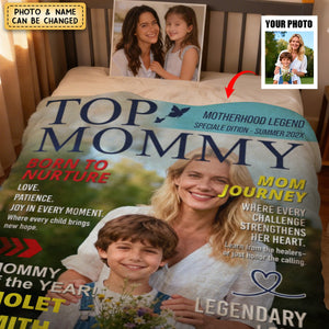 Personalized Mommy Magazine Blanket – Mom Gift, Mother’s Day Gift, Mom Birthday Gift Idea