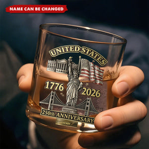 250th Anniversary - Personalized Whiskey Glass