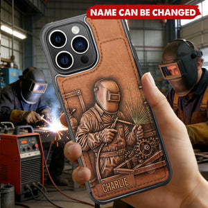 Strongest Welder - Personalized Welder Fully Printed Wallet Phone Case
