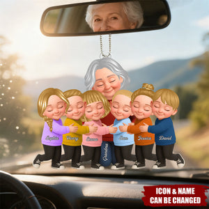 Grandma And Grandkids Personalized Car Ornament