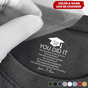 Graduation Gifts Hidden Message For Graduated Son, Daughter - Personalized Shirt