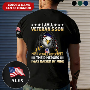 I Am A Veteran’s Son - Personalized Back Printed Shirt