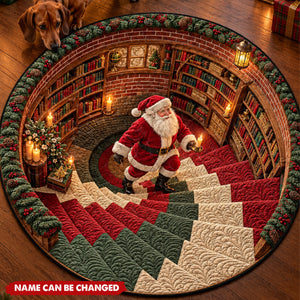 Custom Quilted Round Mat - Personalized Christmas Birthday Gifts For Family