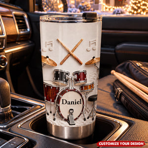 Drums Are My Therapy - Personalized Drum Tumbler
