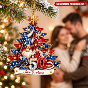 Lovely Couple Acrylic Ornament - Personalized Christmas Gifts For Couples