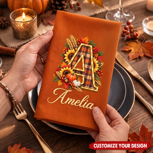 Custom Napkin - Personalized Birthday Gifts - Warm Fall Wishes To All