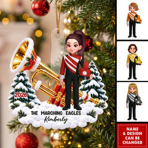 Trumpet Drum Marching Band Design For Boy Girl - Personalized Ornament