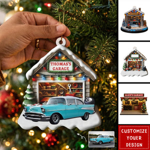 Personalized Christmas Car Garage Ornament - Custom Photo Car Ornament