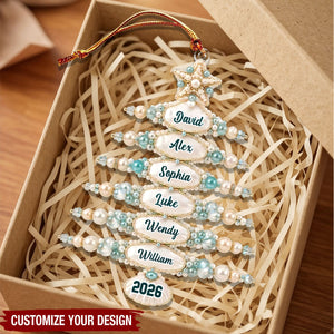 Sparkling Pearls Of Family Love - Personalized Christmas Birthday Gifts