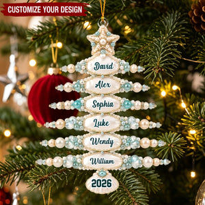 Sparkling Pearls Of Family Love - Personalized Christmas Birthday Gifts