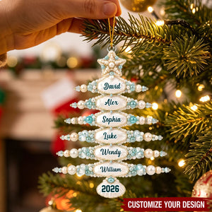Sparkling Pearls Of Family Love - Personalized Christmas Birthday Gifts