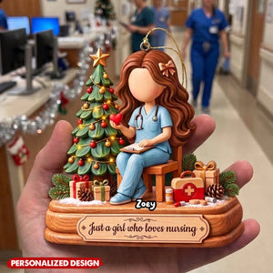 Personalized Nurse On Duty Ornament - Custom Christmas Gift For Nurses