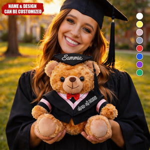 Custom 2026 Graduation Bear - Personalized Graduation Plush Bear, Class of 2026 Gift