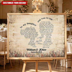Daughter And Son In Law - Personalized Poster, Wedding Gift from Parents