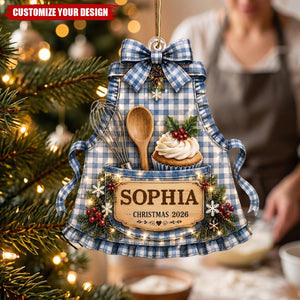 Personalized Baking Apron Acrylic Christmas Ornament, Gift for Home Baker