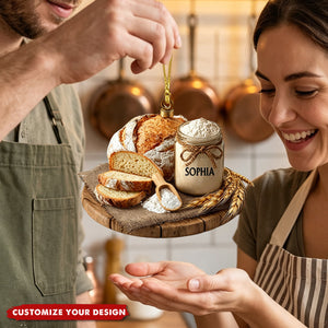 Personalized Acrylic Sourdough Bread Jar Ornament, Kitchen Lover Christmas Decoration